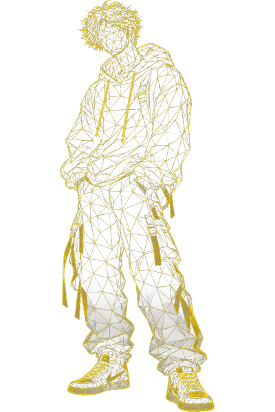 Hidden silhouette of Trainee 03, signature color Lemon