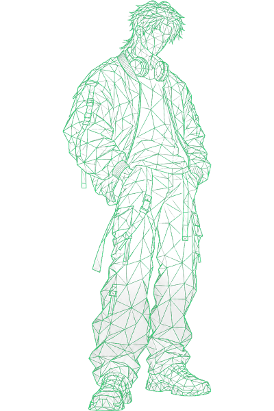 Hidden silhouette of Trainee 07, signature color Forest Green