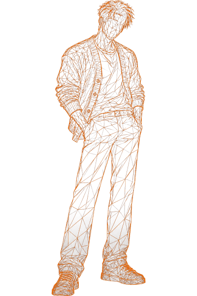 Hidden silhouette of Trainee 10, signature color Orange