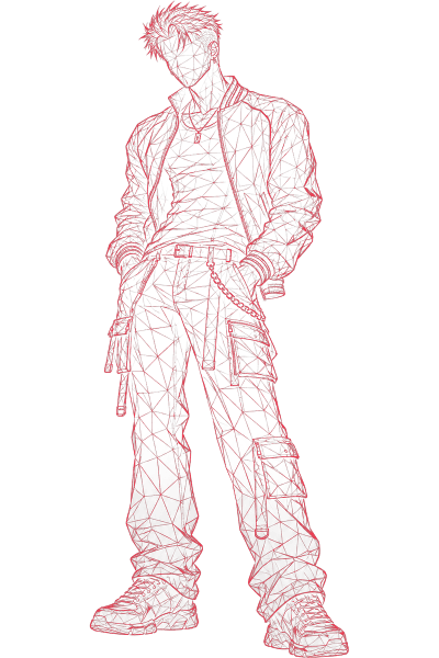 Hidden silhouette of Trainee 12, signature color Crimson